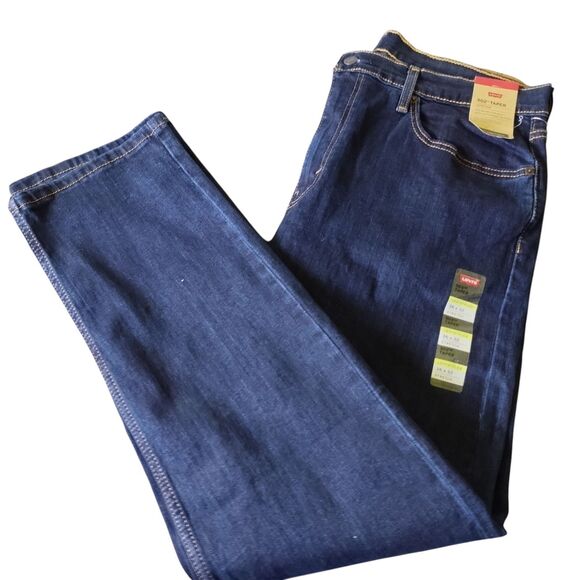 Levi's 502 Taper (Mens Size 36x32) Blue Denim Jeans Stretch Flex Medium Wash New - Picture 1 of 10
